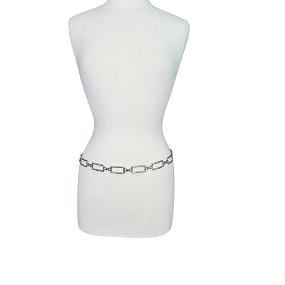 Michael Kors Women\'s Silver MK Logo Stainless Steel Metal Chain Adjustable Belt main image 7